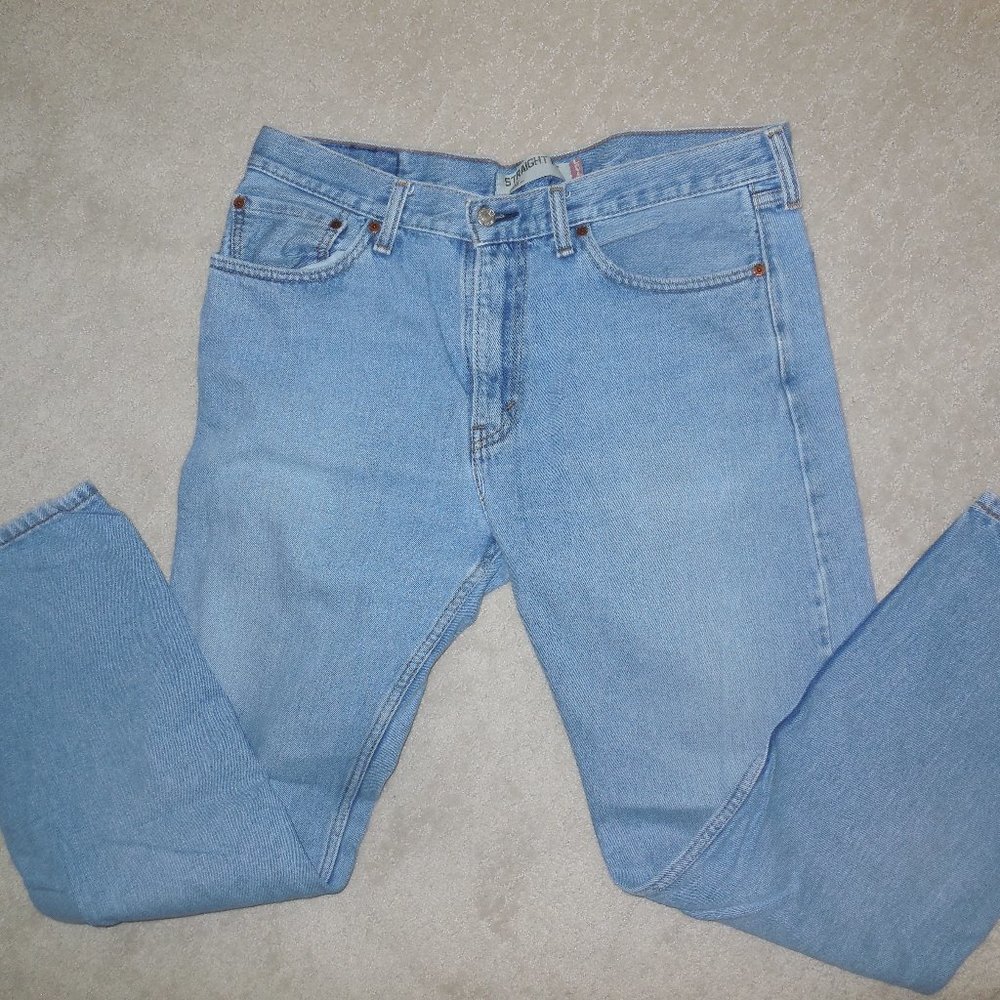Levi Strauss 505 straight fit washed  blue 36 X 32